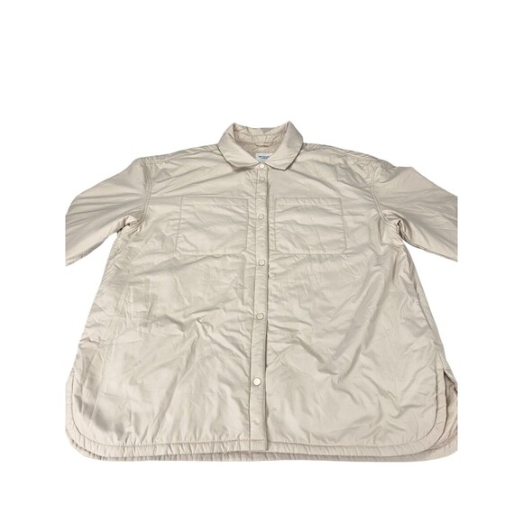 Abercrombie & Fitch Shirt Jacket Shacket Womens XL Beige - Picture 10 of 12